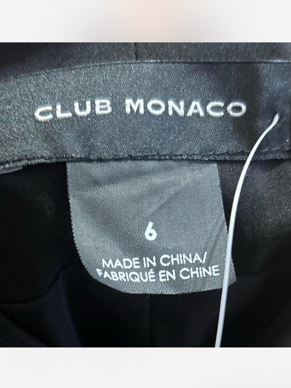 Club Monaco Black V-Neck A-Line Mini Dress - Picture 5 of 8